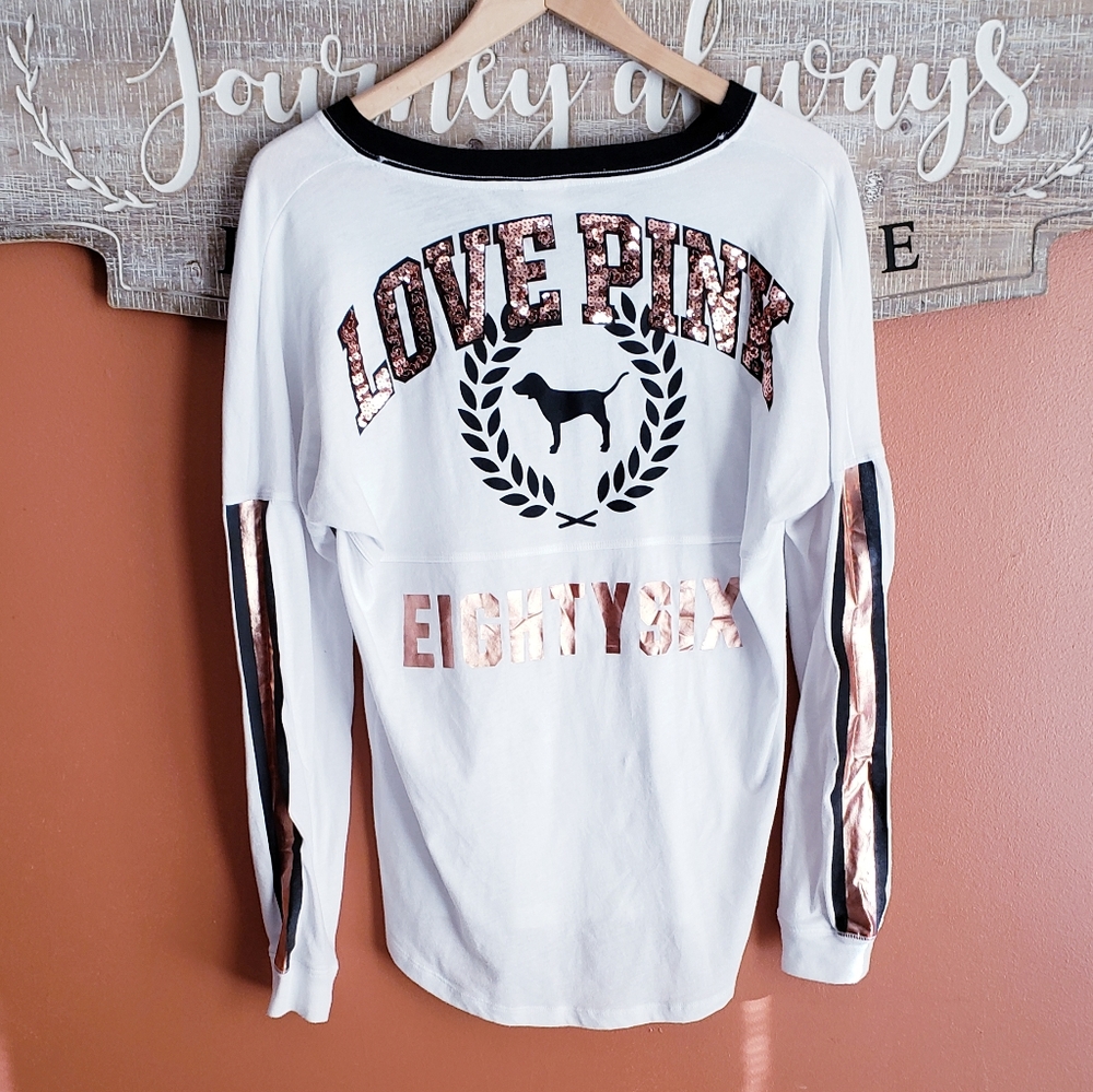 🚫SOLD🚫PINK bling longsleeve shirt